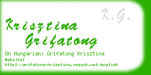 krisztina grifatong business card